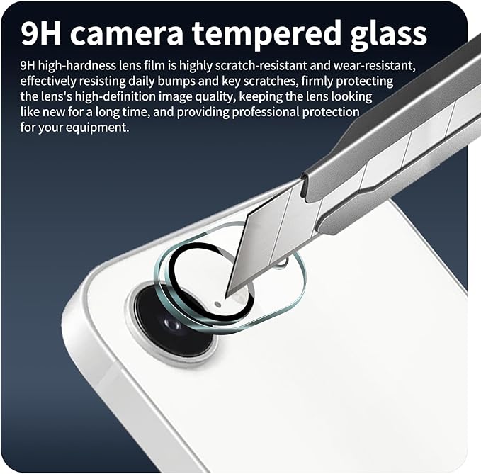 4-Pack Camera Lens Protector for iPhone 17e/16e, 9H Tempered Glass Camera Cover - Image 4