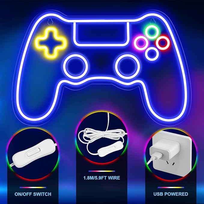 Kavaas Gamer Neon Sign, Game Controller LED Sign - Image 4