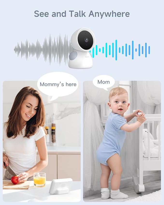 ARENTI Baby Monitor, 2K/3MP WiFi 6 Camera and Audio, 5-inch Wireless Screen - Image 6