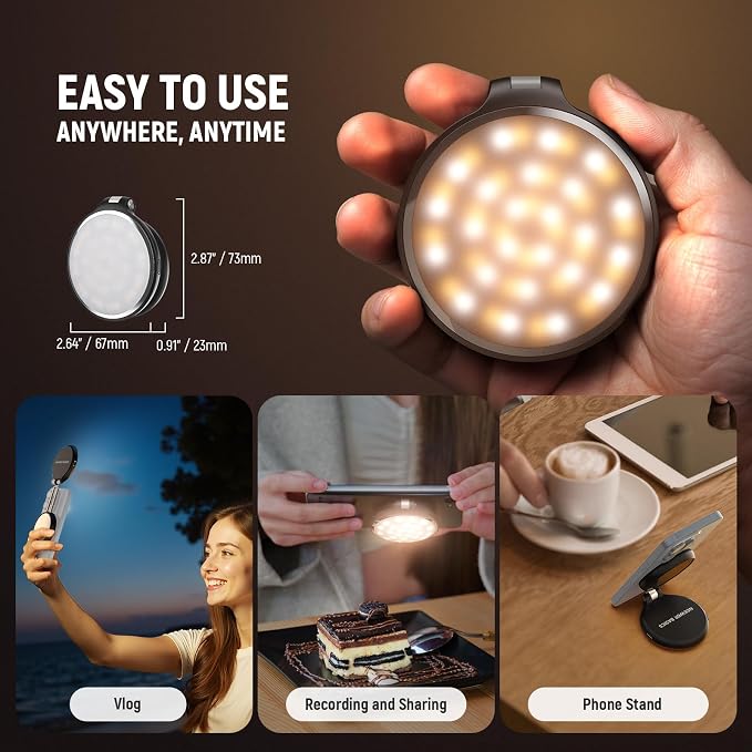 NEEWER Basics Magnetic LED Selfie Light Compatible - Image 8