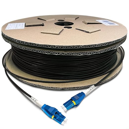 300 Meters Uniboot LC to LC Outdoor Armored Fiber Patch Cable, Low Friction by Bangun