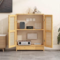 Rattan WiFi Router Storage Cabinet, Router Storage Box, Bamboo Accent Floor by home