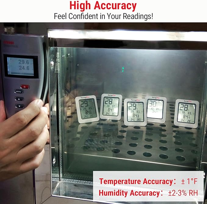 TempPro TP50 2 Pieces Digital Hygrometer Indoor Thermometer Room Thermometer - Image 5