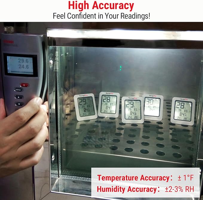 TempPro TP50 Digital Hygrometer Indoor Thermometer Room Thermometer and - Image 5