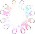 LED Light up Rings, Colorful Led Bumpy Plastic Diamond Rings Toys by DAOKEY