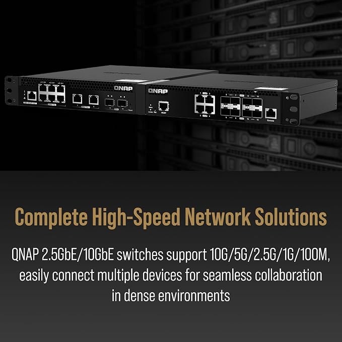 QNAP 12-Port Half-Width Rackmount 10GbE Managed Network Switch. Layer 2 - Image 3