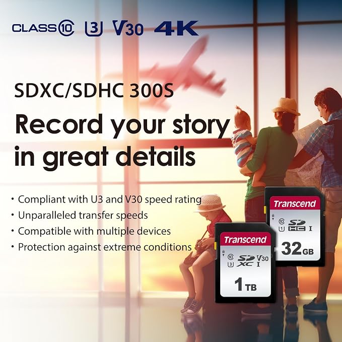Transcend 512GB SDXC Memory Card, UHS-I U3 V30, 4K UHD & Full HD, Class 10 - Image 3