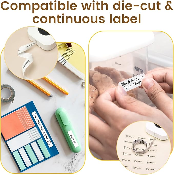 Phomemo D30 Label Maker with 3 Tapes, Small Thermal Printer Rechargeable Labeler - Image 4