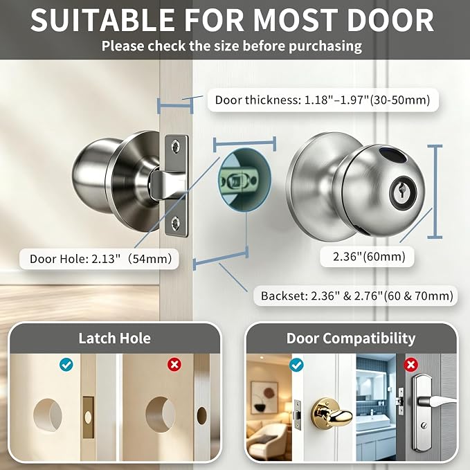 Fingerprint Door Lock, Self-Learning Biometric Smart Door Knob | 4 Modes - Image 9