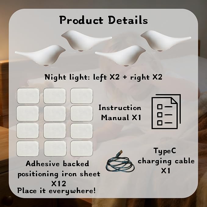 Cute Bird Night Light: Motion Sensor Lights Indoor - Image 2