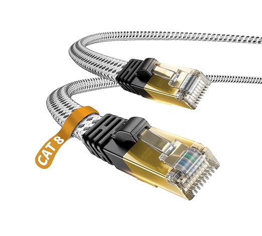 DanYee Cat 8 Ethernet Cable, Nylon Braided 26ft CAT8 High Speed Professional by DanYee