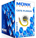 MONK CABLES | CAT6 Plenum Cable 1000ft | UTP, 550MHz | DSX-8000 Certified | by MONKCABLES