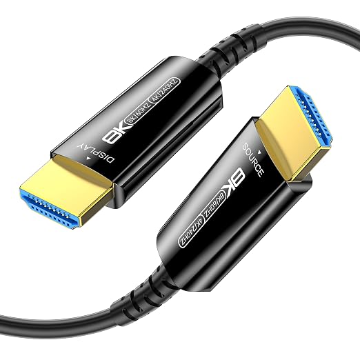8K HDMI 2.1 Cable 15Ft, Thin Fiber Optic HDMI Cable, 48Gbps 8K@60Hz 4K@240Hz by DGHUMEN