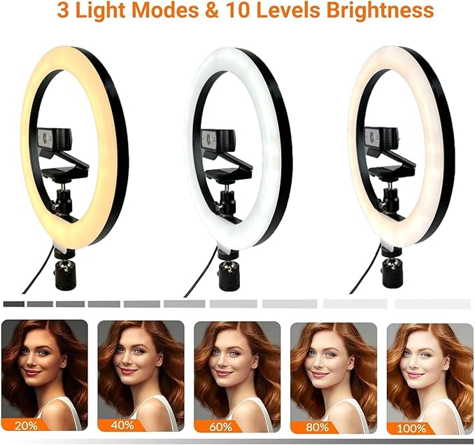 Webcam Light, Ring Light for Logitech Webcam C920, Brio 4K, MX Brio 4K - Image 3