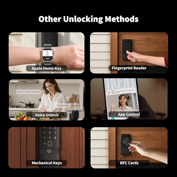 Aqara UWB Smart Lock U400, Matter Over Thread, Apple Home Key, Fingerprint - Image 3