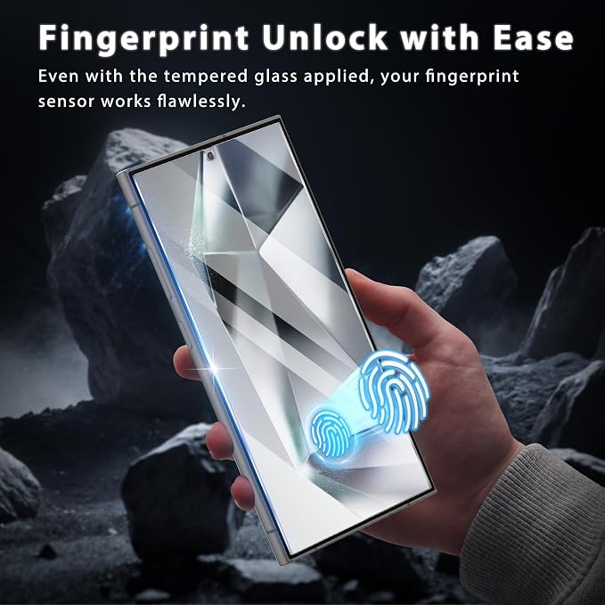 V-PORYADKU 3 Pack for Samsung Galaxy S24 Ultra Screen Protector, 9H Tempered - Image 2