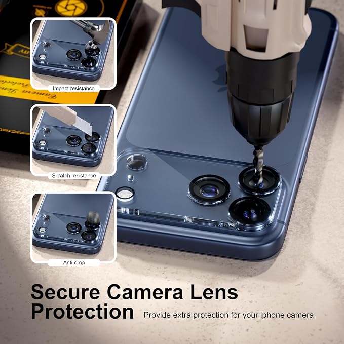 for 6 Pack iPhone 17 Pro Max Camera Lens Protector 9H Tempered Glass Camera - Image 4