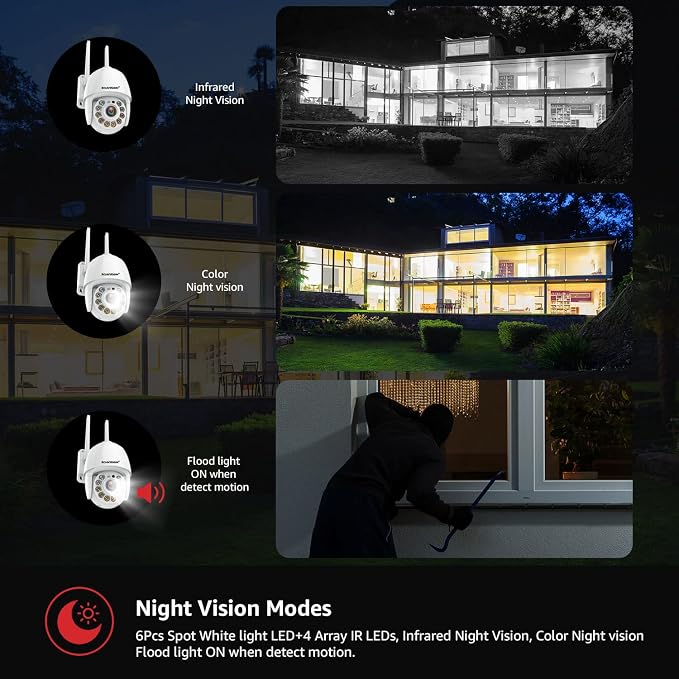 BOAVISION 2K Security Camera Outdoor, Wireless WiFi IP Camera Home Security - Image 5