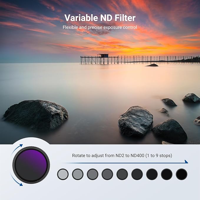 NEEWER 82mm Variable ND + CPL + UV Filter Kit - Image 3