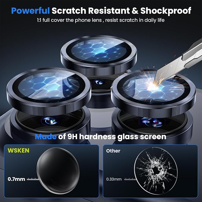 WSKEN for iPhone 17 Pro/iPhone 17 Pro Max Camera Lens Protector - Image 3