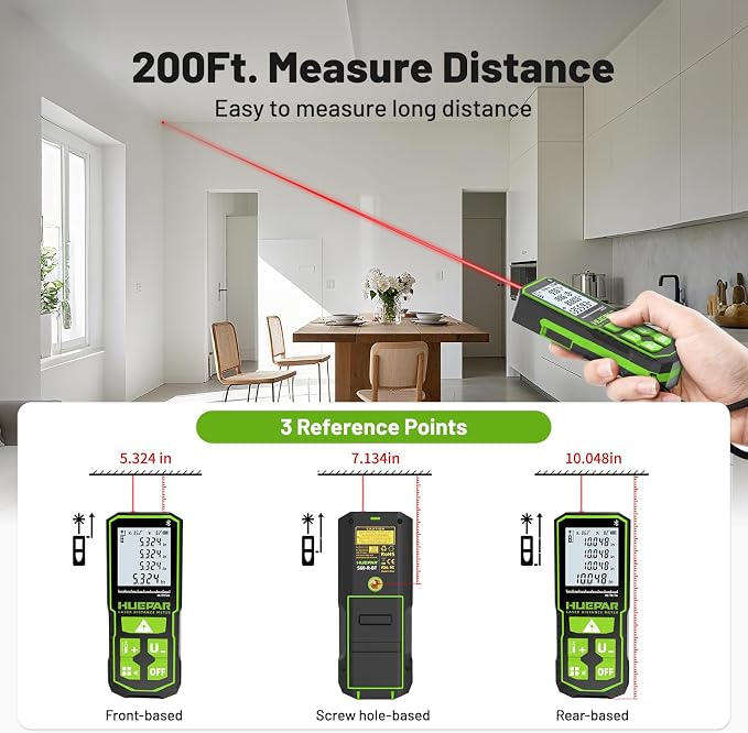 Huepar 200Ft Laser Measuring Tool - Image 7