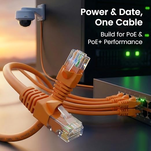GEARit Cat 6 Ethernet Patch Cables 1 ft Orange, High Speed 24AWG 10Gbps RJ45 - Image 7