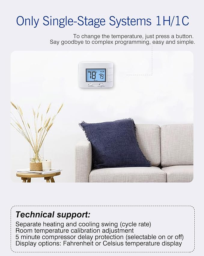 Aowel Non Programmable Thermostat - Image 3