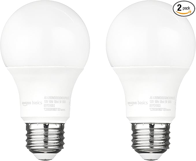 Amazon Basics A19 Dusk to Dawn Sensor LED Outdoor Light Bulbs, 60W Equivalent by AmazonBasics