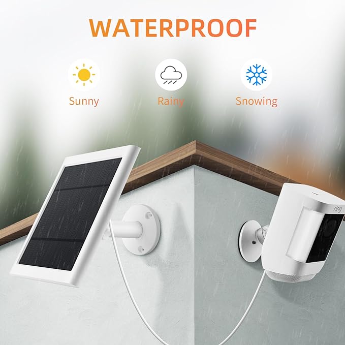 Solar Panel for Ring Camera, 4W Solar Charger Compatible - Image 4