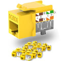 Keystone Jack Cat6 Slim 25 Pack, Cat6 Keystone Jacks 90 Degree, RJ45 Keystone by Lysymixs