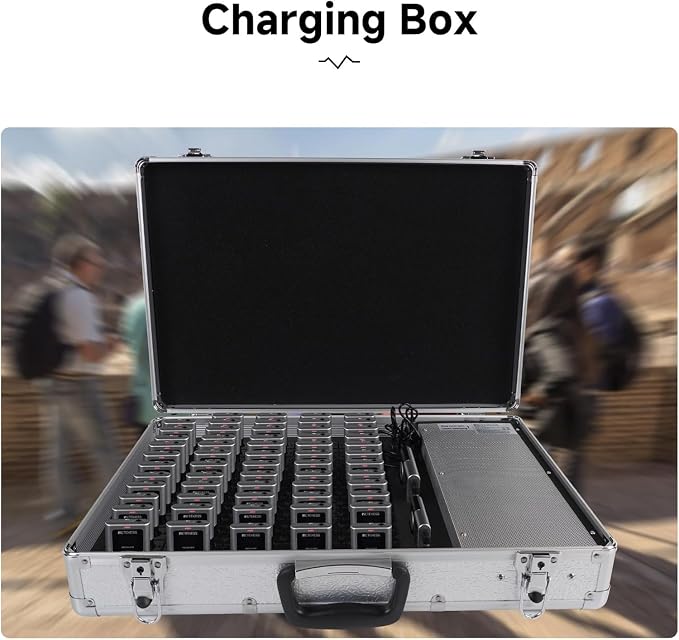 Retekess T130U Audio Tour Guide System, U-Band Digital Mode, 60-Slot Charge Case - Image 4