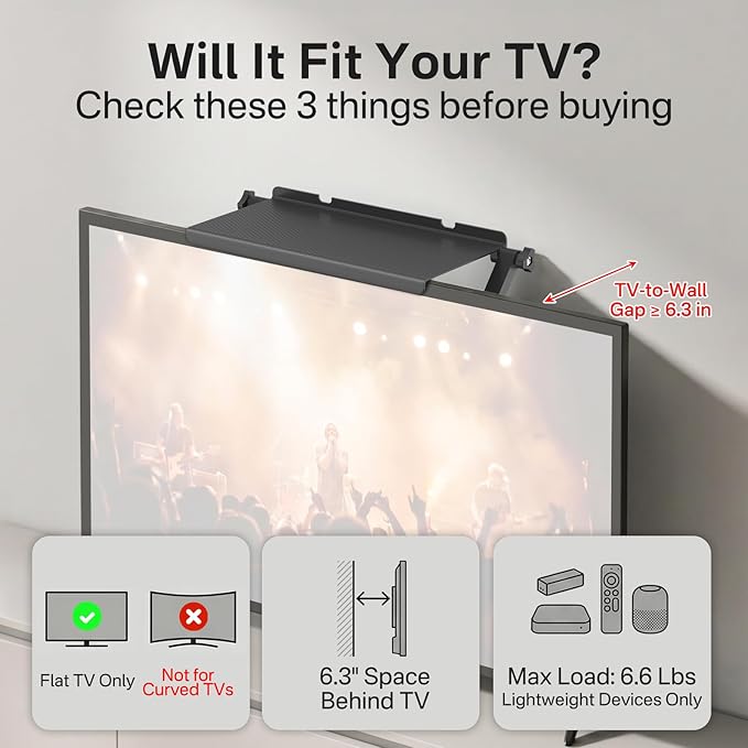13 Inch Wide Platform TV Top Shelf - Image 3
