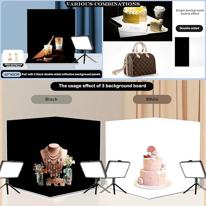 14PCS Absobent Black Flocked Photography Backdrop Boards - Image 5