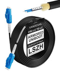 40M Uniboot Armored LC to LC Single Mode Fiber Patch Cable，OS2 Outdoor Fiber by VANDESAIL