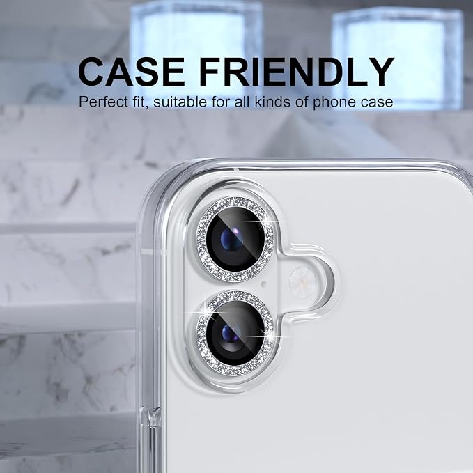 Choiche Compatible for iPhone 17 Camera Lens Protector Bling, 9H Tempered Glass - Image 4