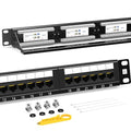 AMPCOM Premium Series CAT6 24 Ports Patch Panel, Rack Mount by AMPCOM
