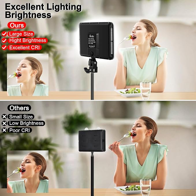 12" LED Video Light Kit, Streaming Lighting - Image 3