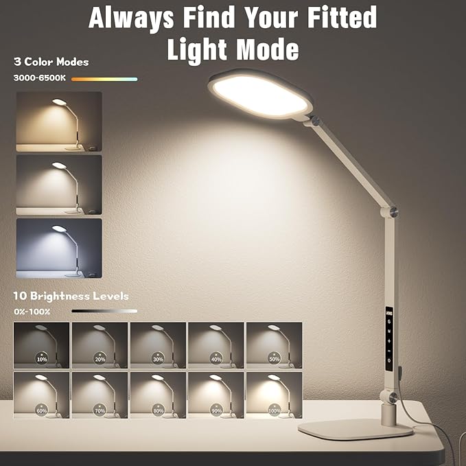 LitONES LED Desk Lamp for Home Office, 15W Desk Light - Image 4