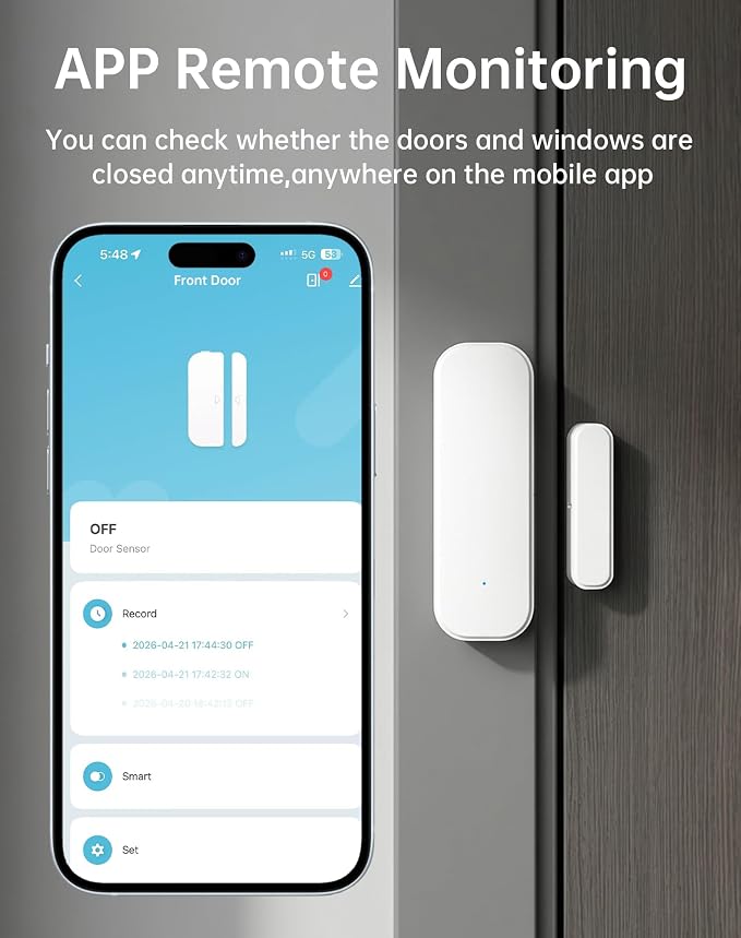 Zigbee Door and Window Sensor, Wireless Mini Contact Sensor, Home Automation - Image 4