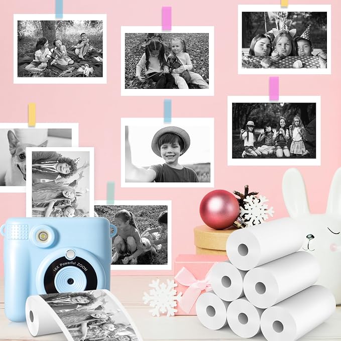 12 Rolls Kids Camera Instant Print Refill Paper Set, Phetium HD Printing - Image 6