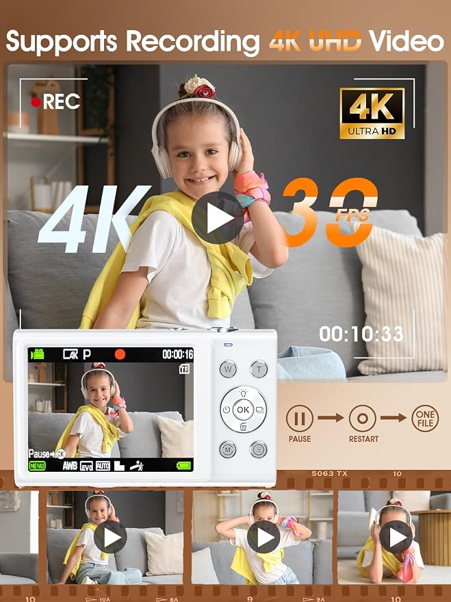 Digital Camera, Autofocus 4K Vlogging Camera - Image 3