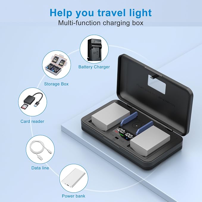 NB-7L Camera Battery Multifunctional Charger Set Compatible - Image 2