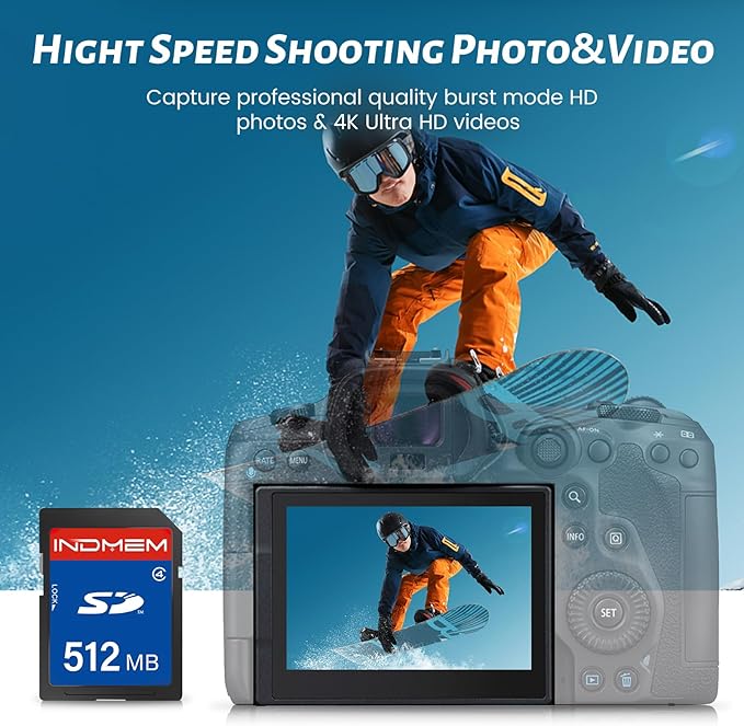512MB SD Card, SD Flash Memory Cards UHS-I U1 Class 4 High-Speed Full HD Video - Image 4