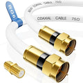 RG6 Coaxial Cable, 3FT 6FT 10FT 15FT 25FT 50FT 100FT Coax Cable Cord by Nixsto