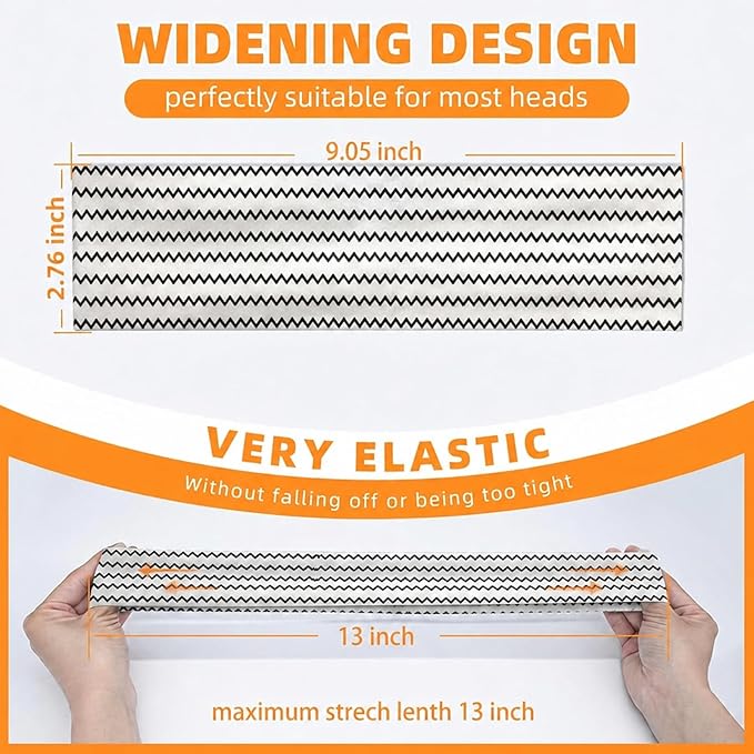 8PCS Summer-Exclusive Non Slip Sports Elastic Soft Running Fashion Headbands - Image 3
