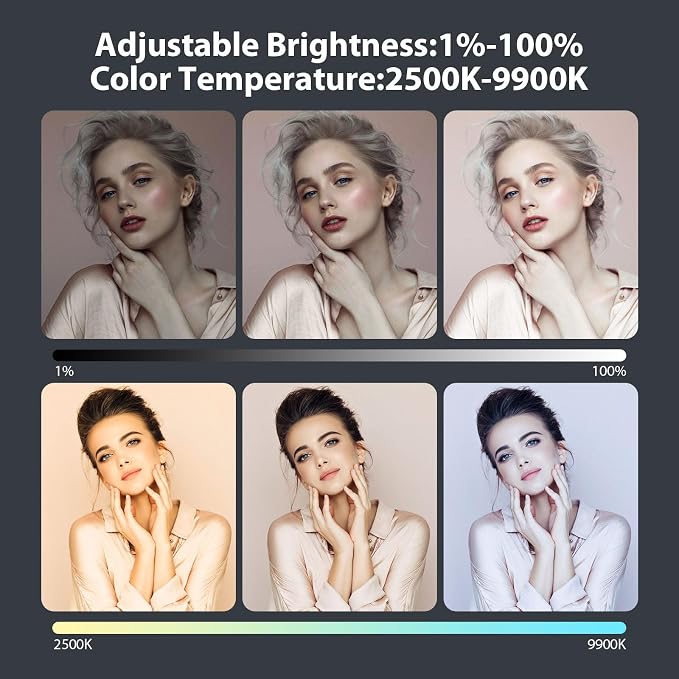 ENEGON 4000mAh Rechargeable Mountable Bicolor LED Video Light - Image 2