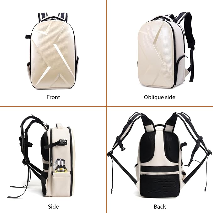 Camera Backpack Hard Shell Imitation Carbon Fiber DSLR, Waterproof Shockproof - Image 8