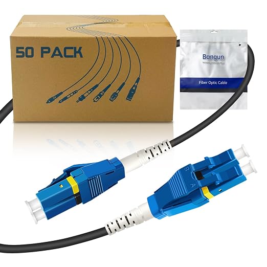 2m-50Pack Uniboot LC to LC Armored Fiber Patch Cable, Singlemode 9/125um Fiber by Bangun