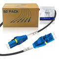 50-Pack - 1m Uniboot LC to LC Armored Fiber Patch Cable, Singlemode 9/125um by Bangun