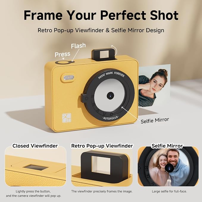 HPRT Z5S Instant Camera & Photo Printer 2-in-1, 3 Pass Dye Sublimation - Image 4